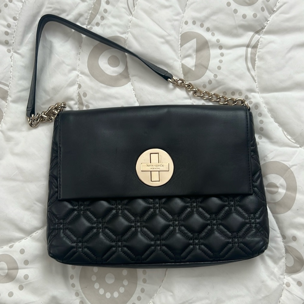 KATE SPADE black quilted handbag